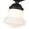 Z-Lite Vaughn 1 Light Flush Mount, Matte Black & Matte Opal 735F10-MB - alternate 3